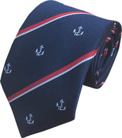 Royal Navy Anchor Motif Neck Tie