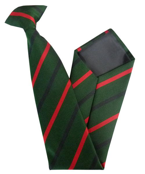 Royal Green Jackets Clip On Tie